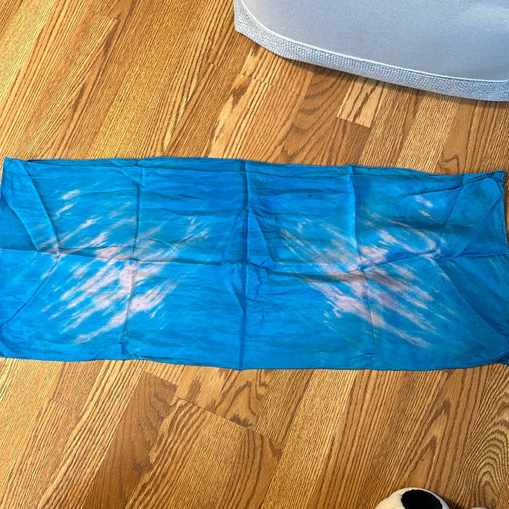 Blue and Pink Tie Die Scarf